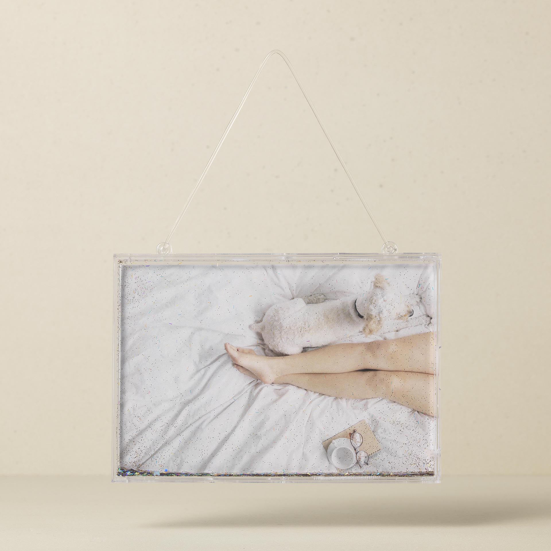 WB-1704 - PHOTO GLITTER ORNAMENT RECTANGLE