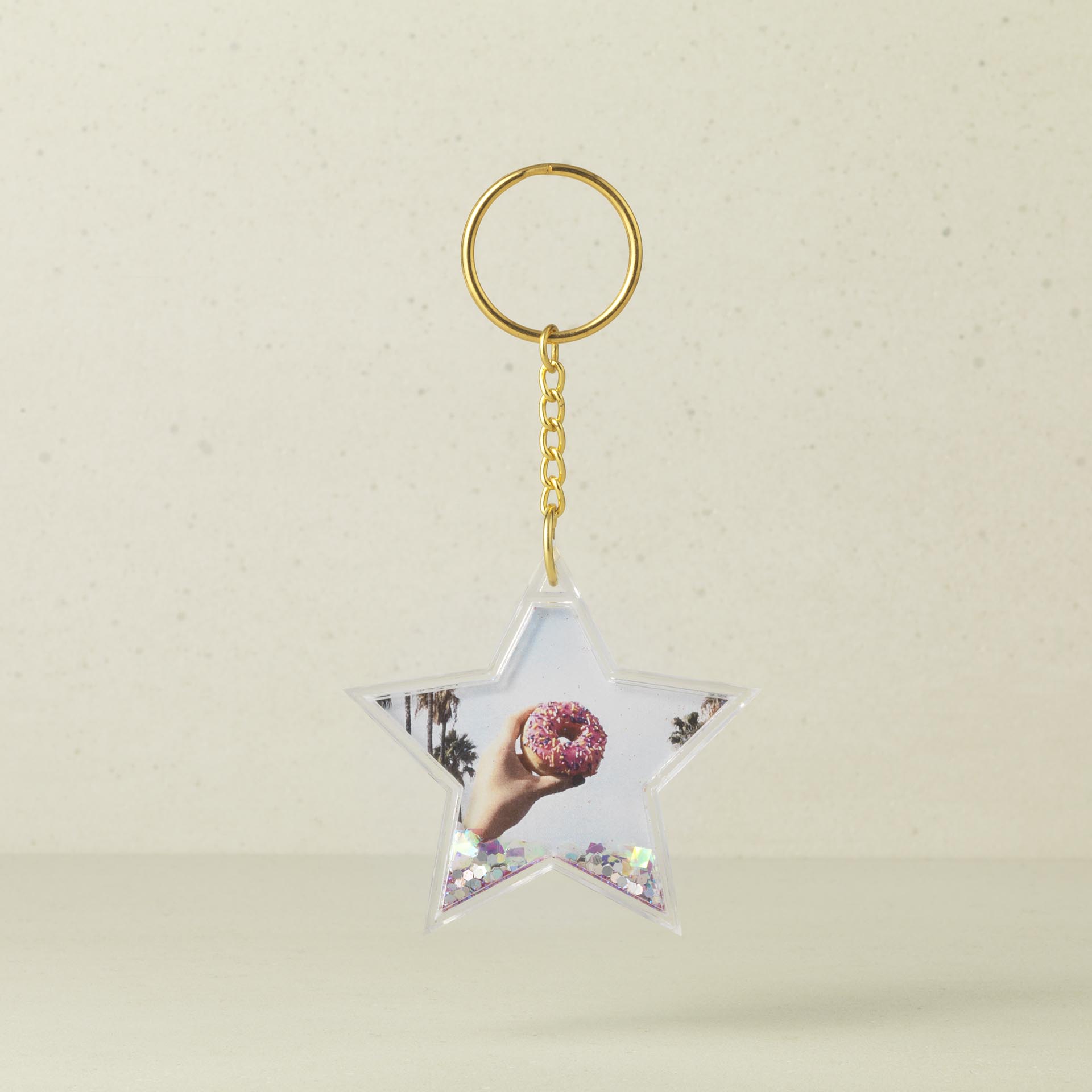WB-1901 - STAR GLITTER KEYCHAIN