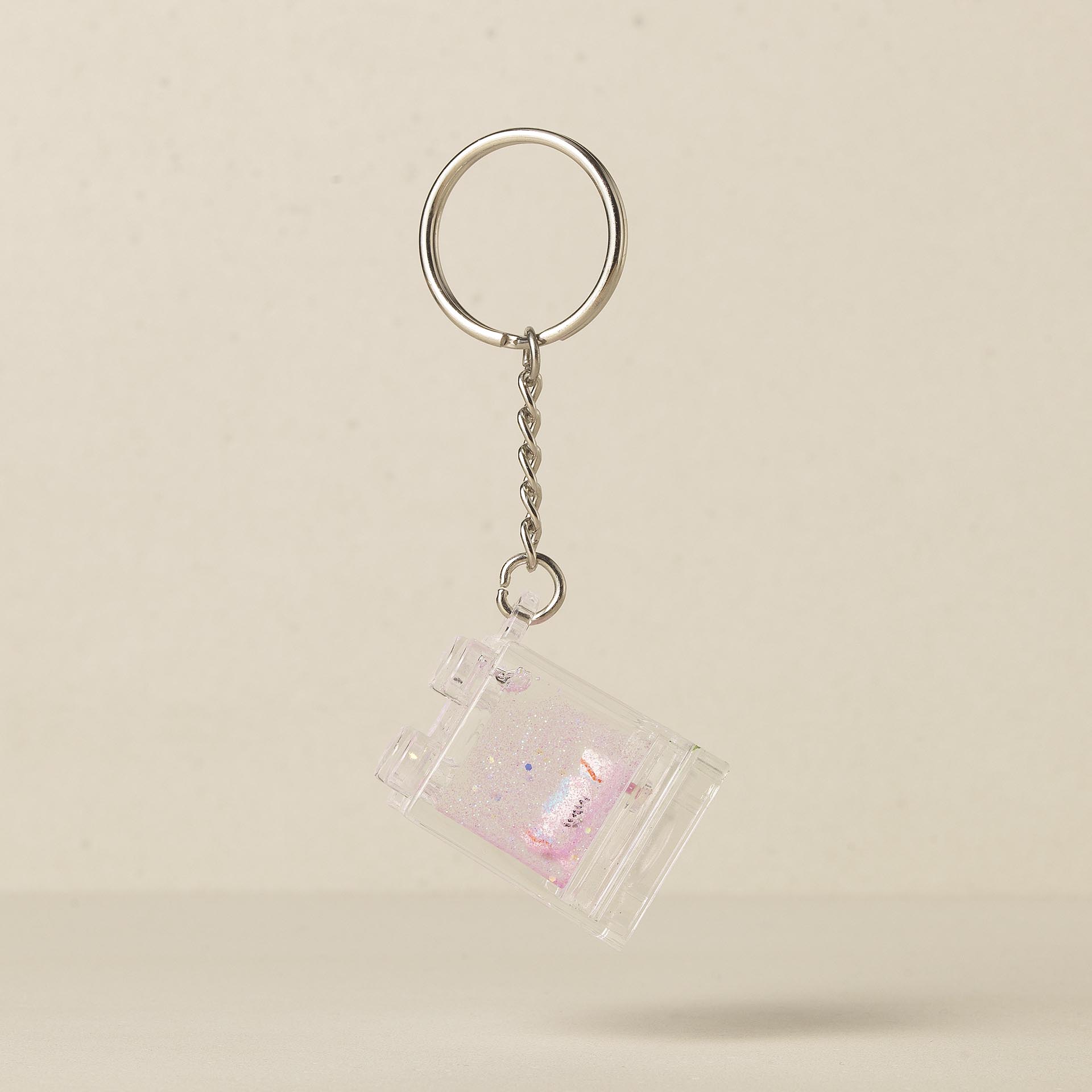 WKC-8005 - GLITTER BUILDING BLOCK KEYCHAIN